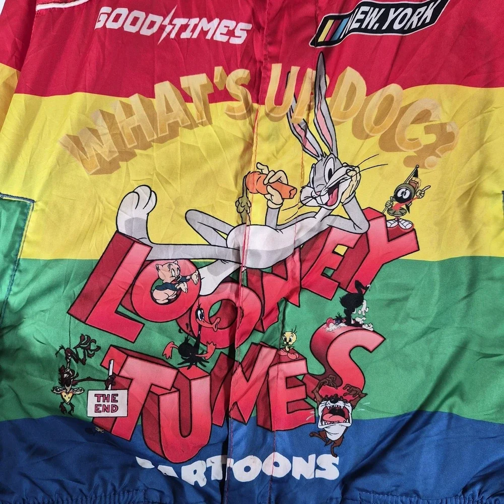 Looney Tunes Members Only Jacket Kids 10/12‎ Bugs Bunny Colorblock Windbreaker